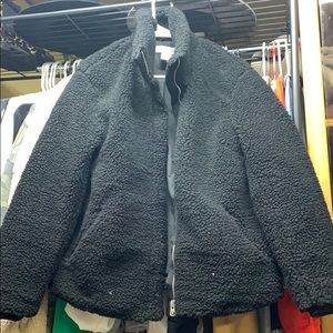 Black teddy coat